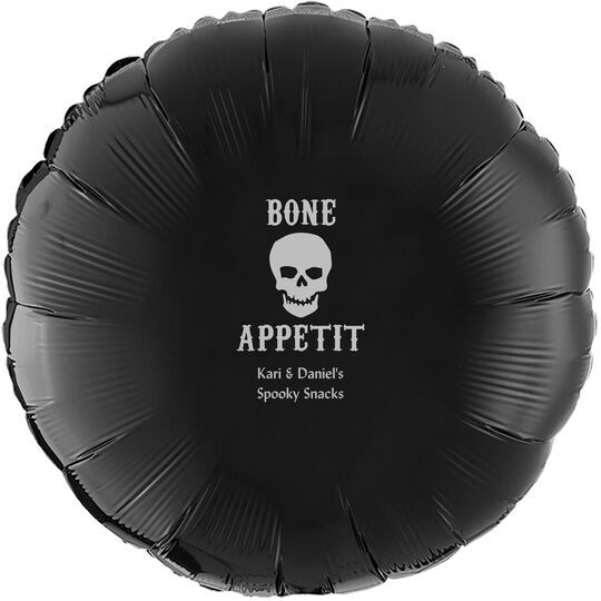 Bone Appetit Skull Mylar Balloons